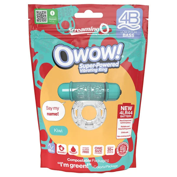 Screaming O 4B Deep Rumbling OWow Vibrating Ring - Kiwi