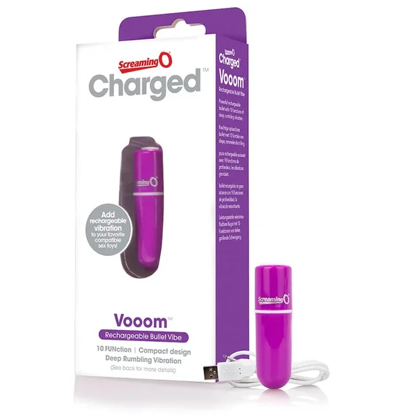 Screaming O Charged Vooom Rechargeable Bullet Vibe – Purple