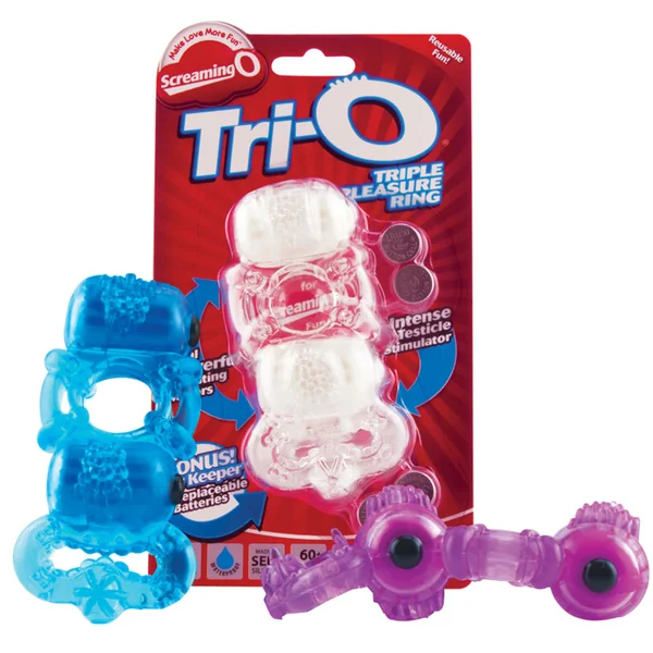 Screaming O Tri-O Vibrating Ring - Clear