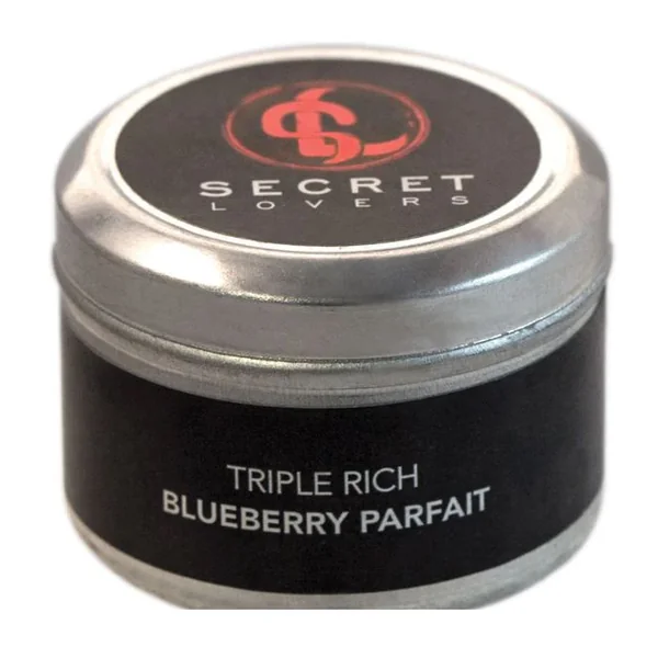 SECRET LOVERS BLUEBERRY PARFAIT MINI EDIBLE MASSAGE CANDLE 1OZ