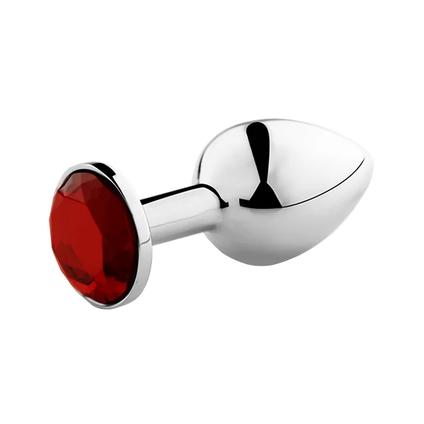 Secret play metal anal plug red S sex toy for stimulating women men