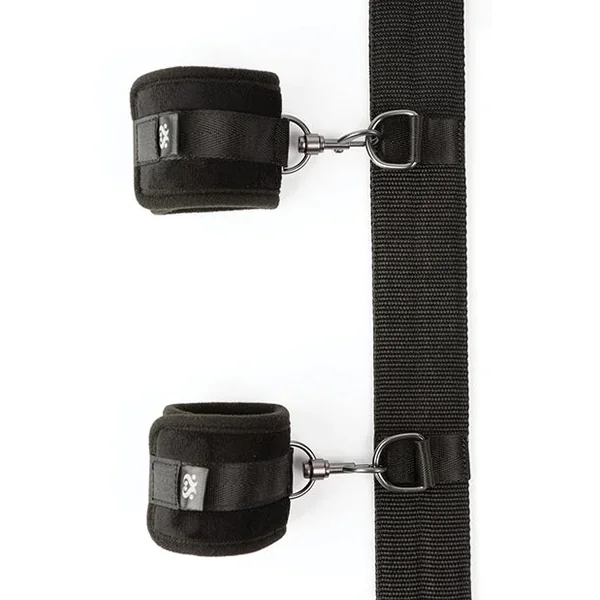 Sei Mio Spread the Love Ankle Spreader Bar w/Wrist Cuffs – Black