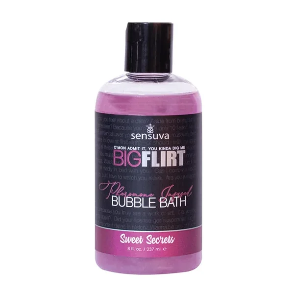 Sensuva Big Flirt Pheromone Bubble Bath – 8 oz Sweet Secrets