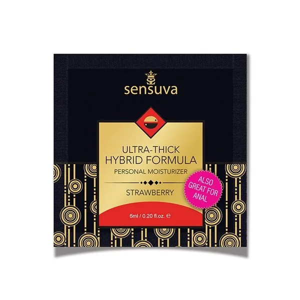 Sensuva Ultra Thick Hybrid Personal Moisturizer Single Use Packet – 6 ml Strawberry