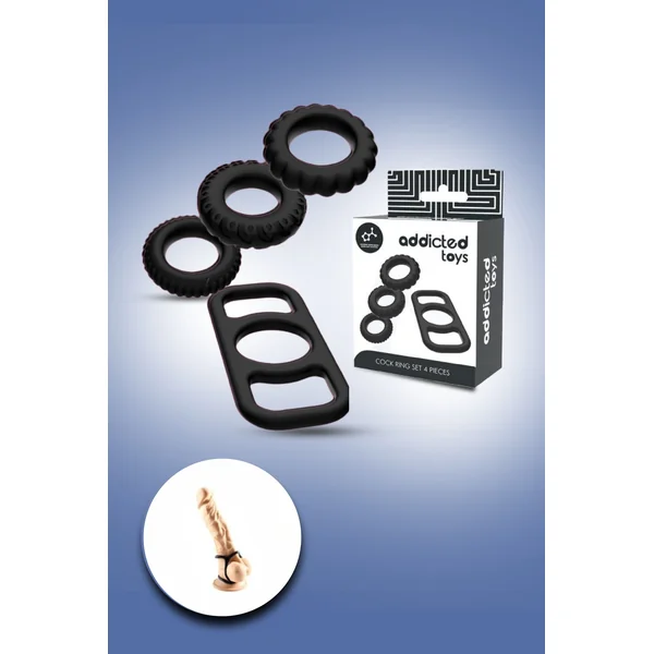 Set 4 Anelli Fallici Elastici