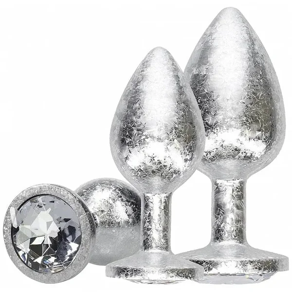Set of 3 Silver Metal Anal Plugs - Ouch! New York Collection | Luxury, Pleasure & Safety