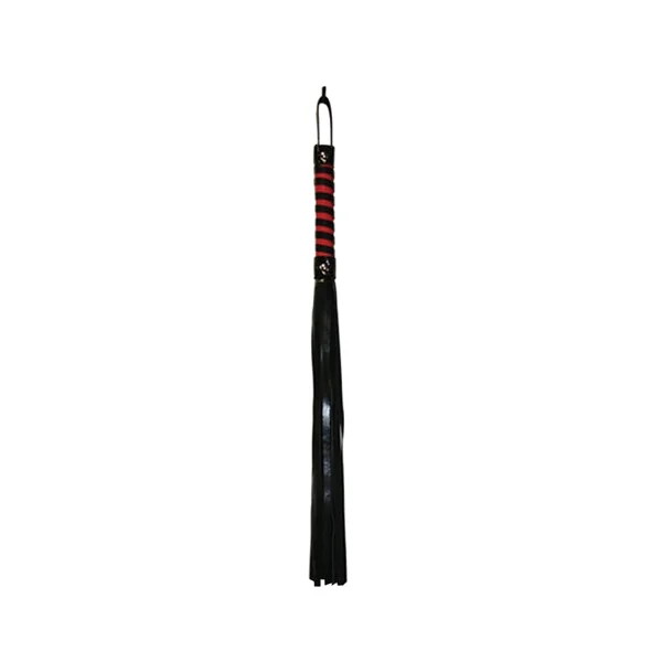 Sex and Mischief Stripe Flogger - Red and Black