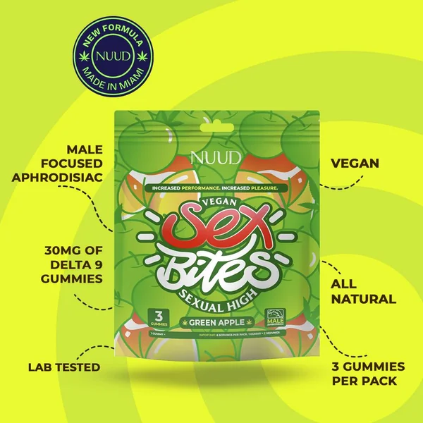 SEX BITES GREEN APPLE MEN’S GUMMIES
