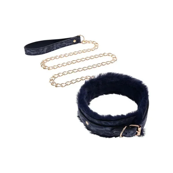 Sex & Mischief Cougar Fur Collar & Leash by Sportsheets