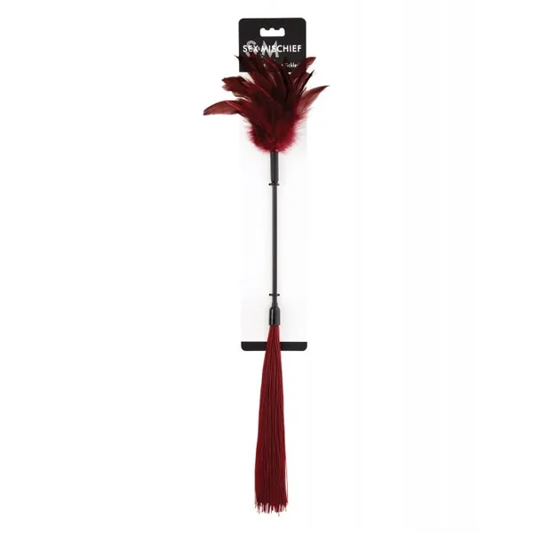 Sex & Mischief Enchanted Feather Tickler – Burgundy