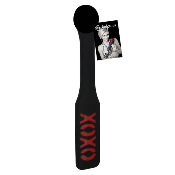 Sex & Mischief Impressions Xoxo Paddle - Black