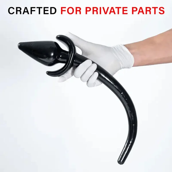 Sexual Disguise Dog Tail Anal Plug Double Head Dual Purpose Dog Tail