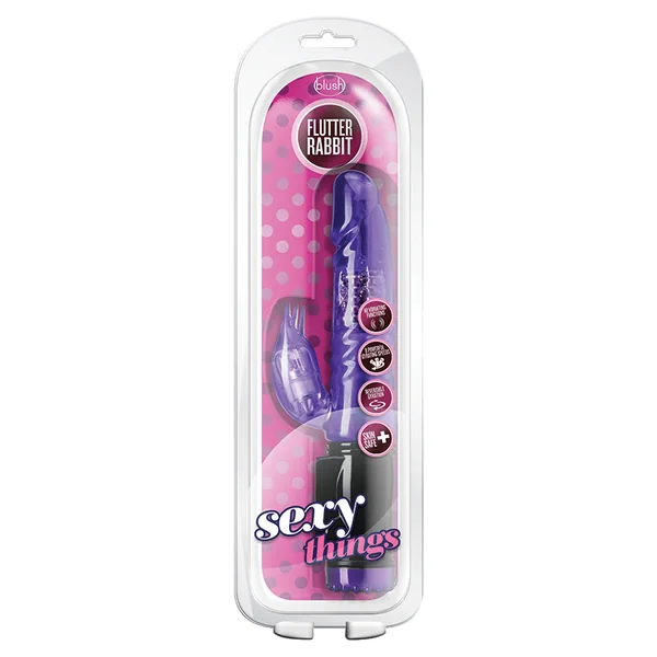 Sexy Things Flutter Rabbit Realistic Purple 8.5-Inch Rabbit Vibrator