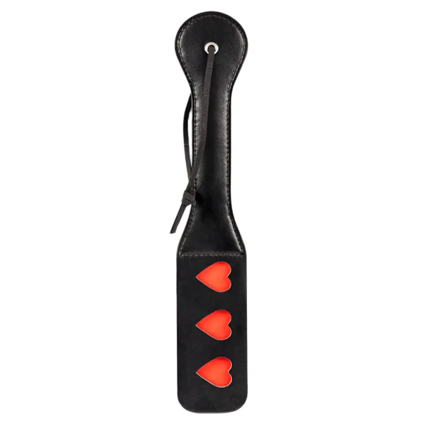 Sexyland Dual-Layered Faux Leather Heart Imprint Spanking Paddle
