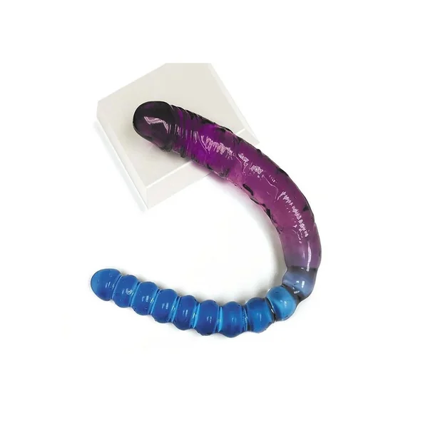 Shade - 17 Inch Double Dong - Violet and Blue