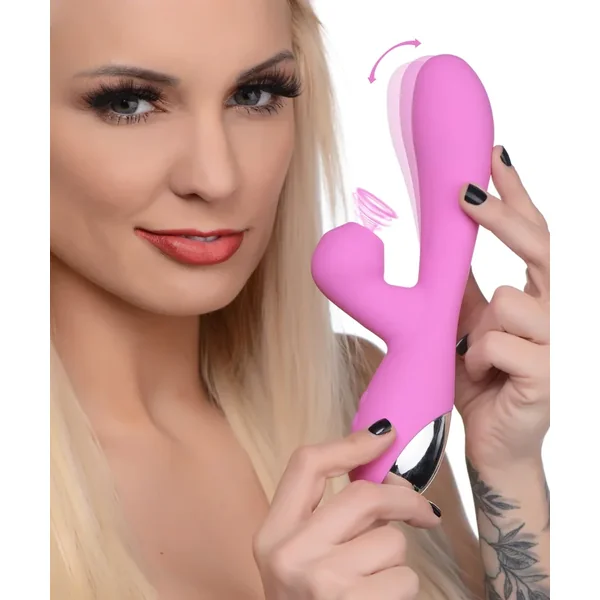 Shegasm 5 Star 7x Suction Come-hither Silicone Rabbit – Pink