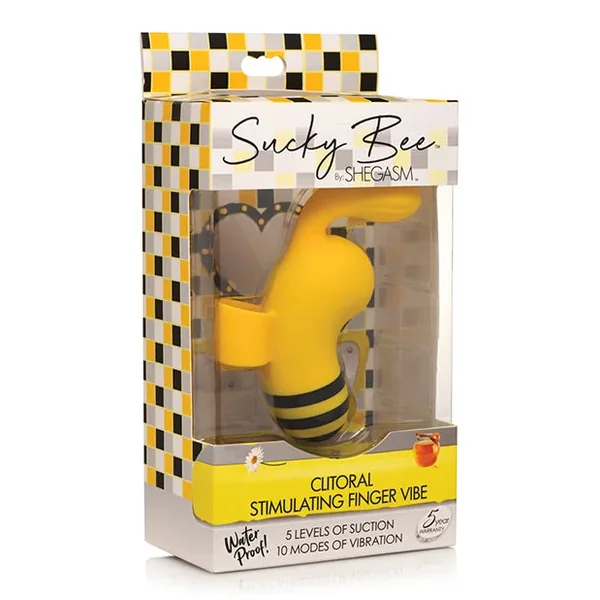 Shegasm Sucky Bee 5X Suction & 10X Vibration Finger Vibe