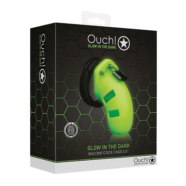 Shots Ouch 3.5″ Model 20 Cock Cage – Glow in the Dark