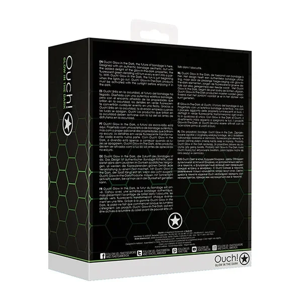 Shots Ouch Chest Bulldog Harness – Glow in the Dark S/M