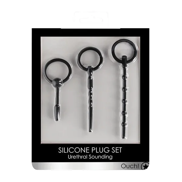 Shots Ouch Urethral Sounding Plug Set – Black
