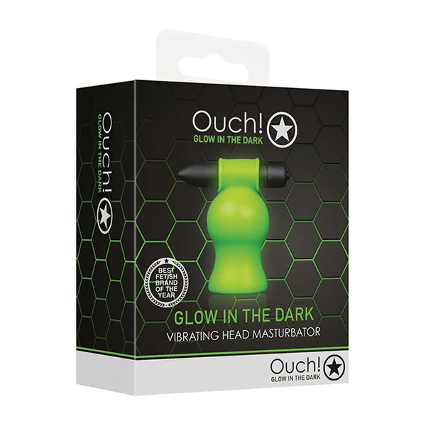 Shots Ouch Vibrating Head Masturbator - Glow In The Dark
