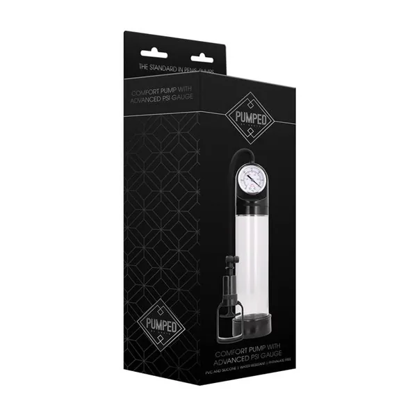 Shots Pumped Comfort Pump w/Advanced PSI Gauge – Transparent