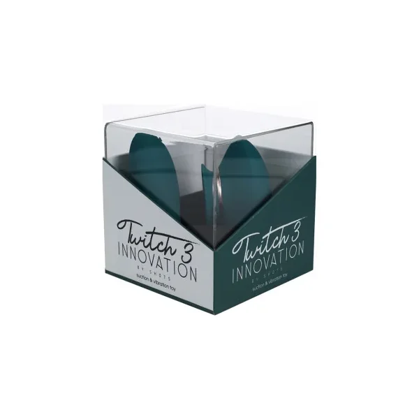 Shots Twitch 3 Clitorial Stimulator with Suction and Vibration, Forest Green