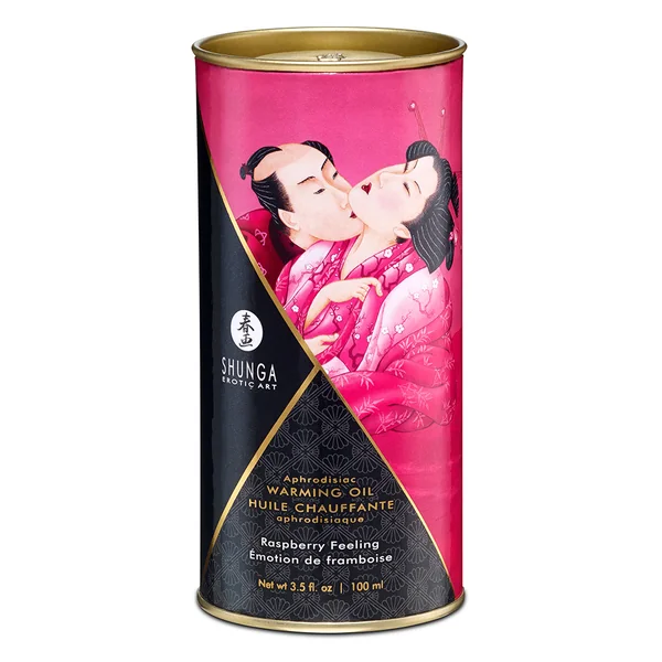 Shunga – Aphrodisiac Warming Massage Oil 3.5oz – Raspberry Feeling