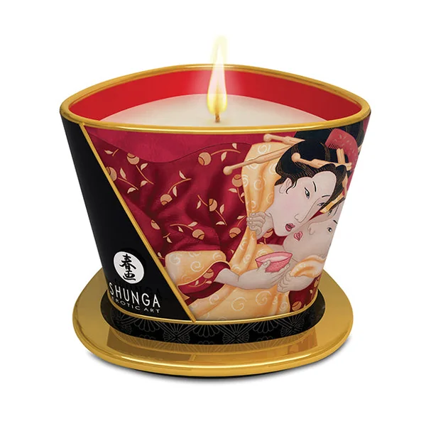 Shunga Massage Candle Romance - 5.7 Oz Strawberry Wine