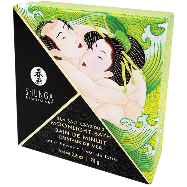 Shunga Moonlight Bath Sea Salt Crystals - Lotus Flower 2.6oz