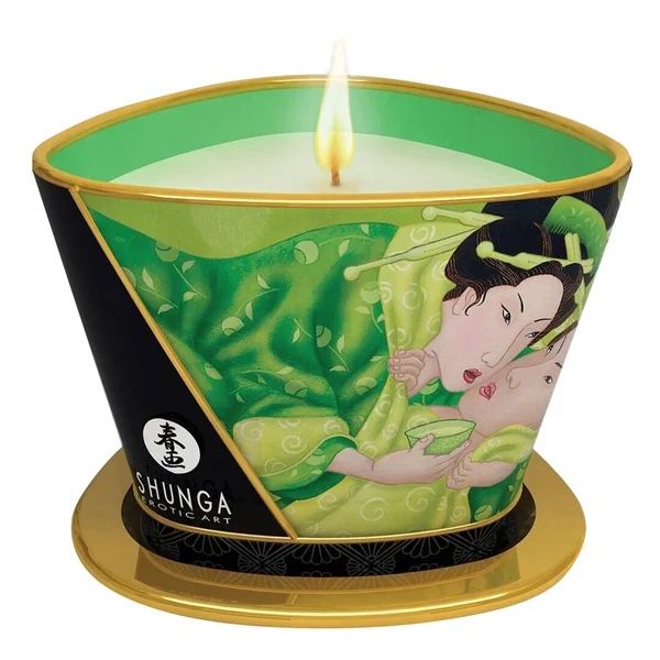 Shunga Zenitude Scented Massage Candle - Exotic Green Tea