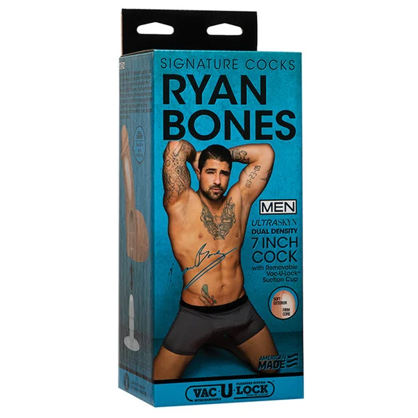 Signature Cocks Ultraskyn 7" Cock W/removeable Vac-u-lock Suction Cup - Ryan Bones