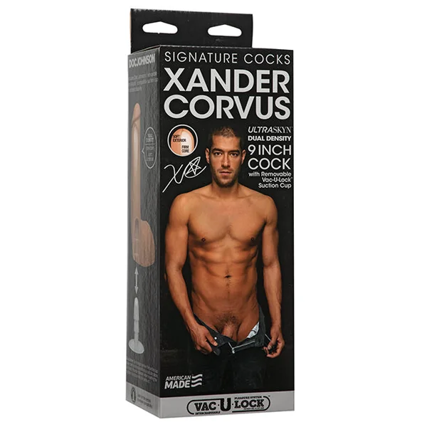 Signature Cocks Ultraskyn 9" Cock W/removeable Vac-u-lock Suction Cup - Xander Corvus