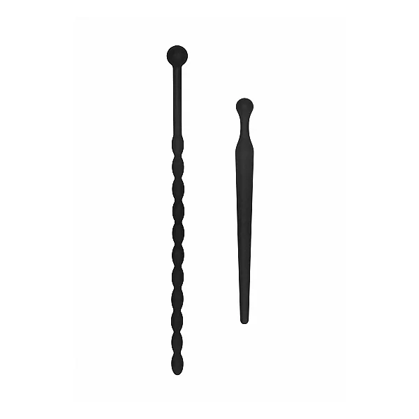 SILICONE BEGINNERS PLUG SET URETHRAL SOUNDING BLACK