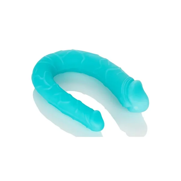 Silicone Double Dong AC/DC Dong Dual Penetration Non Vibrating Silicone Double Dong – Teal