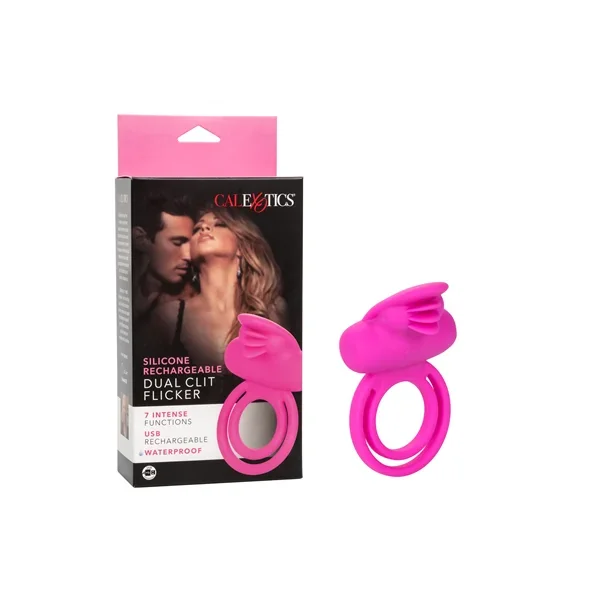 Silicone Rechargeable Dual Clit Flicker Enhancer