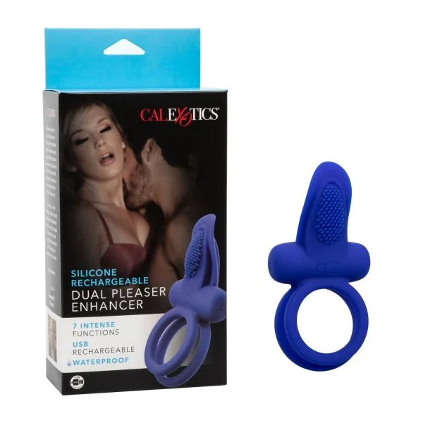 SILICONE RECHARGEABLE DUAL PLEASER ENHANCER