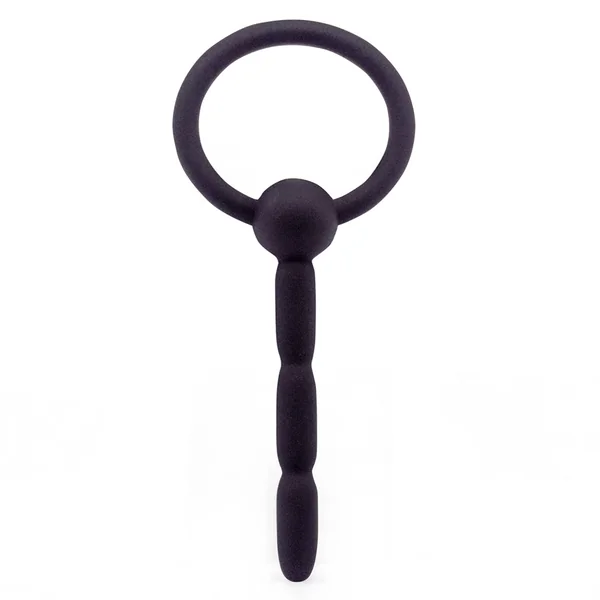 Silicone Urethral Sound With Pull Ring - Medium