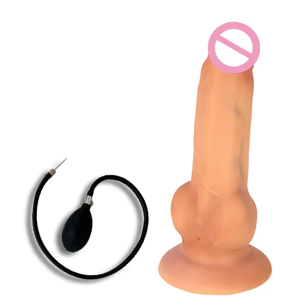 Silicone Vibrating Inflatable Dildo Female Masturbator