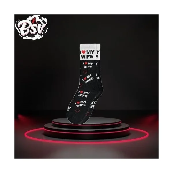 Sillie Socks I Heart My Wife