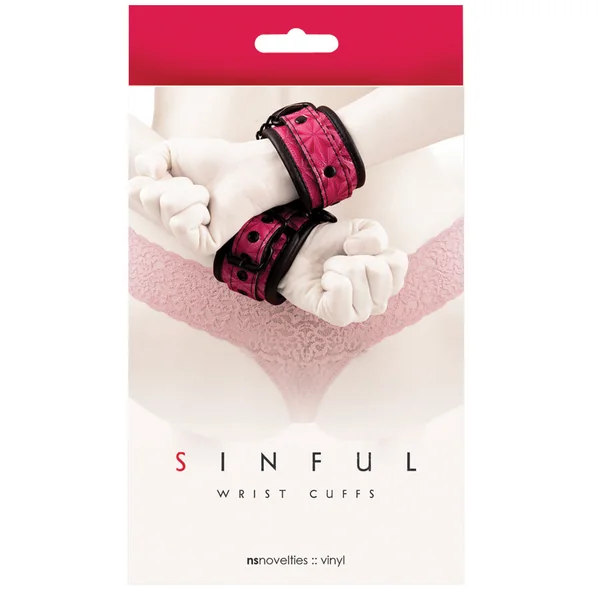 Sinful Wrist Cuffs - Pink