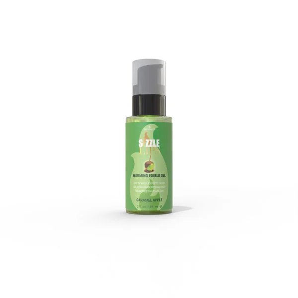 Sizzle Lips Caramel Apple 2oz Edible Warming Massage Gel