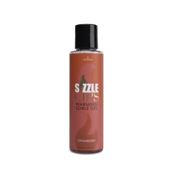 Sizzle Lips Warming Edible Gel - Strawberry - 4.2 Oz.