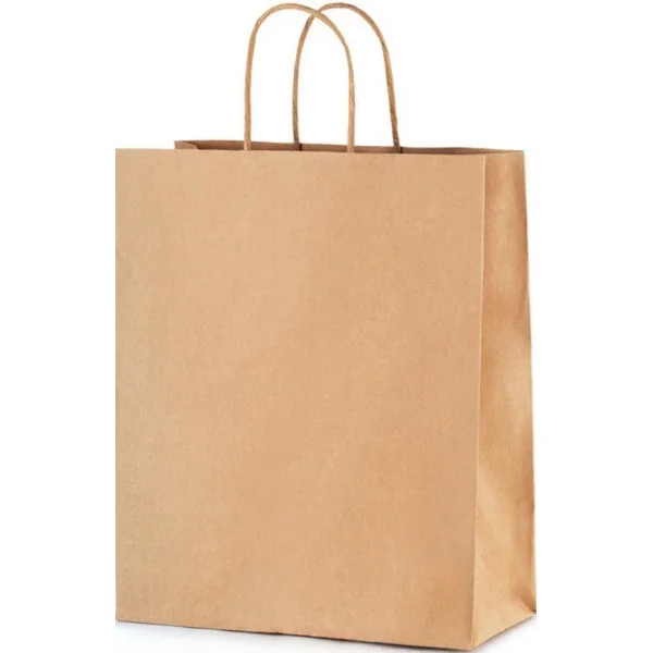 Small Twist Handle Brown Bag – 25Pk