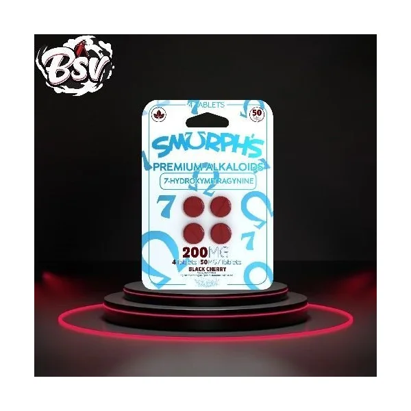 Smurphs 50mg Tablets 4ct Black Cherry 200mg