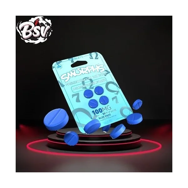 Smurphs Premium Kratom Alkaloids 4ct Blue Razz 100mg