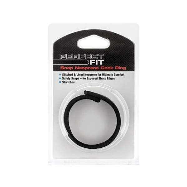 Snap Neoprene Cockring - Black