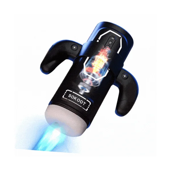 Sokoot Handheld Telescopic Sucking Heating Male Penis Stroker