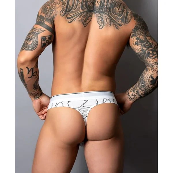 SOO CUMFY THONG BLACK/WHITE L/XL