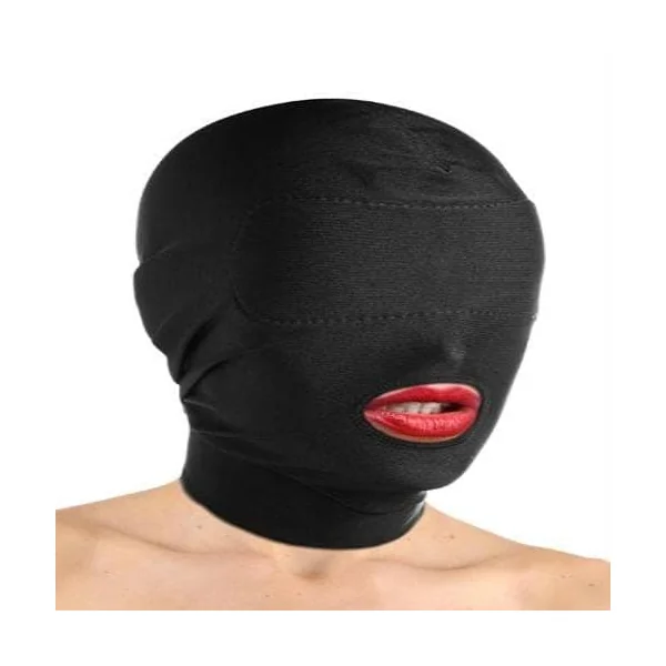 Spandex Hood With Padded Eyes and Open Mouth
